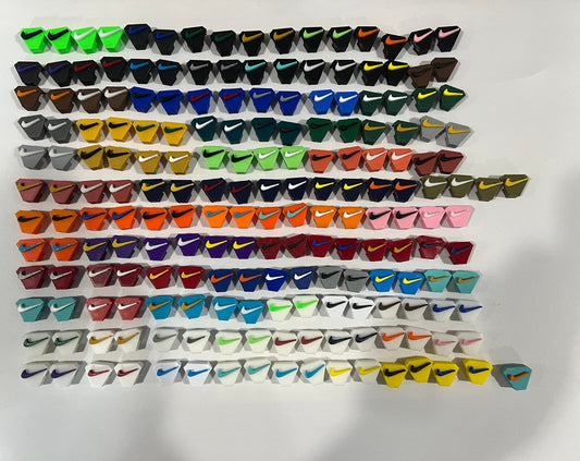 3D Mini Helmet Visor Clips - 2 Toned Swoosh